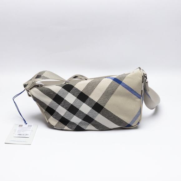 Burberry Small Shield Checked Pattern Messenger Bag - Picture 1 of 12